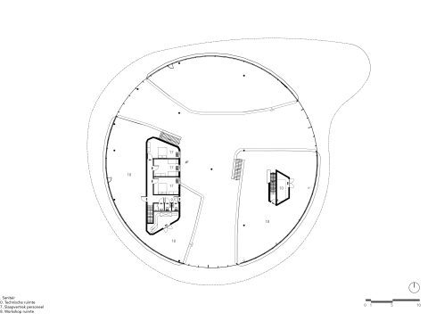 Floorplan drawing of the first floor of the Avonturenhuis a design by MOST Architecture Rotterdam