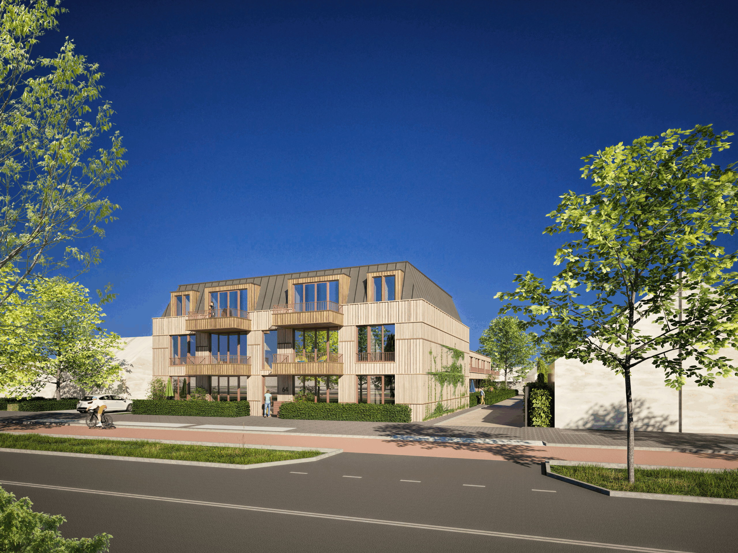 Heidestaete Hoogerheide woningbouw Houten gevel CLT houtbouw ontwerp MOST Architecture Rotterdam