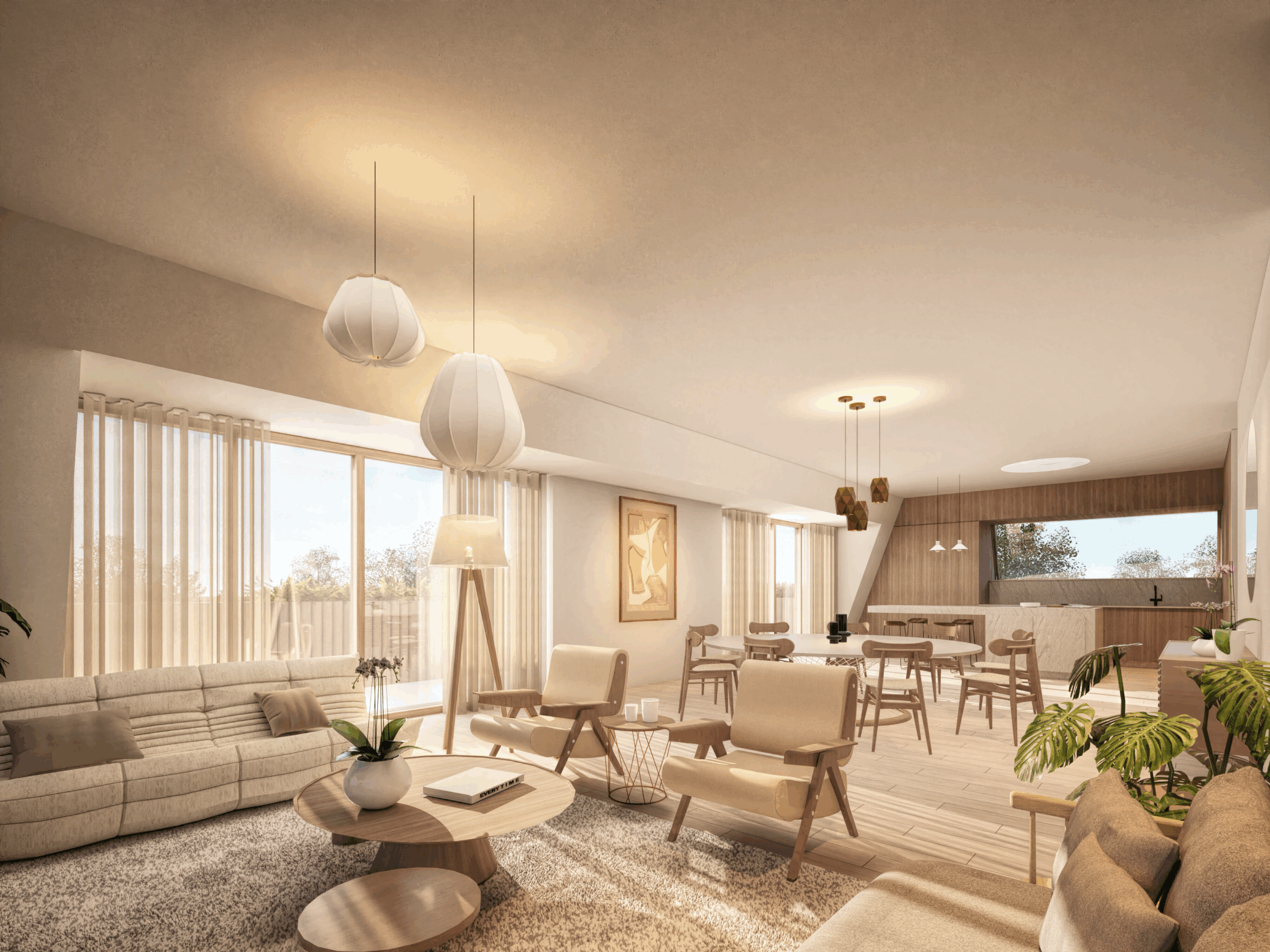 Steenbergen penthouse Vista Gummarus living interior design MOST Architecture Rotterdam