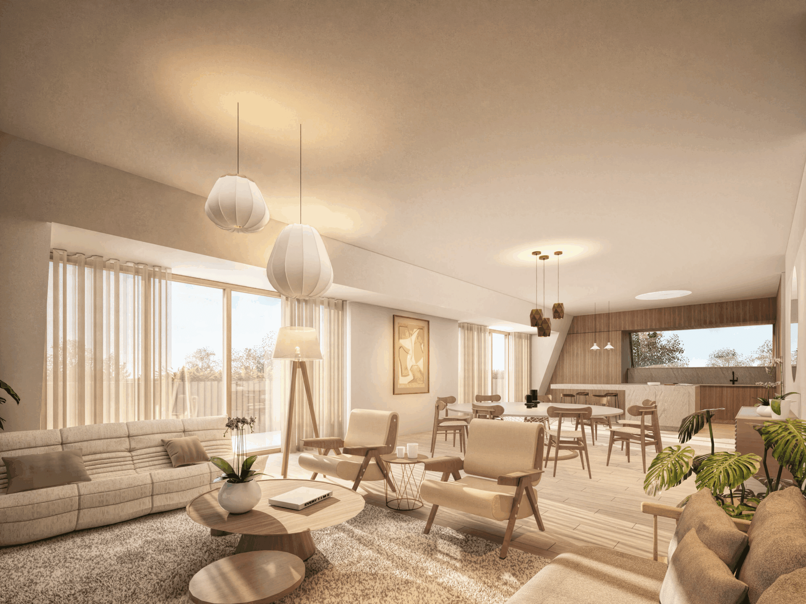 Steenbergen penthouse Vista Gummarus living interior design MOST Architecture Rotterdam